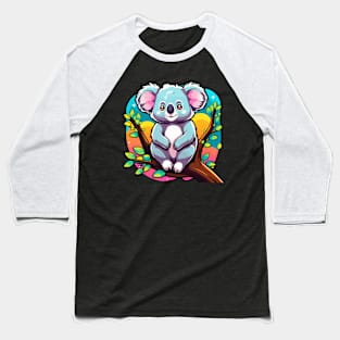 Koala Bear Illustration Baseball T-Shirt